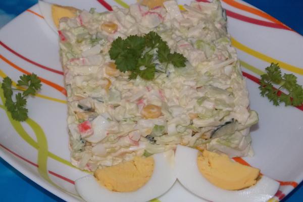 Крабовый салат с капустой Крабовый салат с капустой