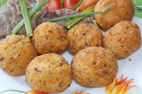 Картофельные шарики с фасолью Картофельные шарики с фасолью