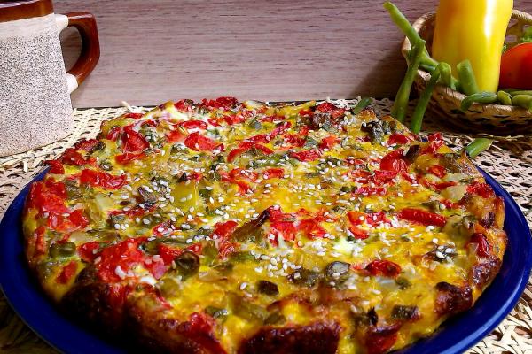 Картофельная тортилья с овощами Картофельная тортилья с овощами