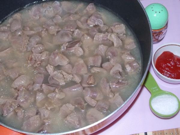 Желудки индейки рецепты приготовления на сковороде с фото